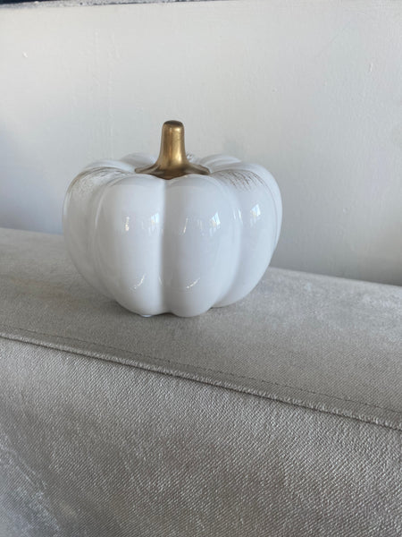 White Ceramic Pumpkin