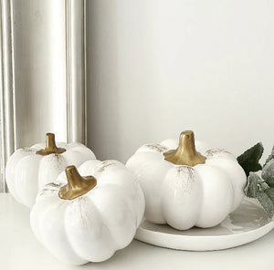 White Ceramic Pumpkin